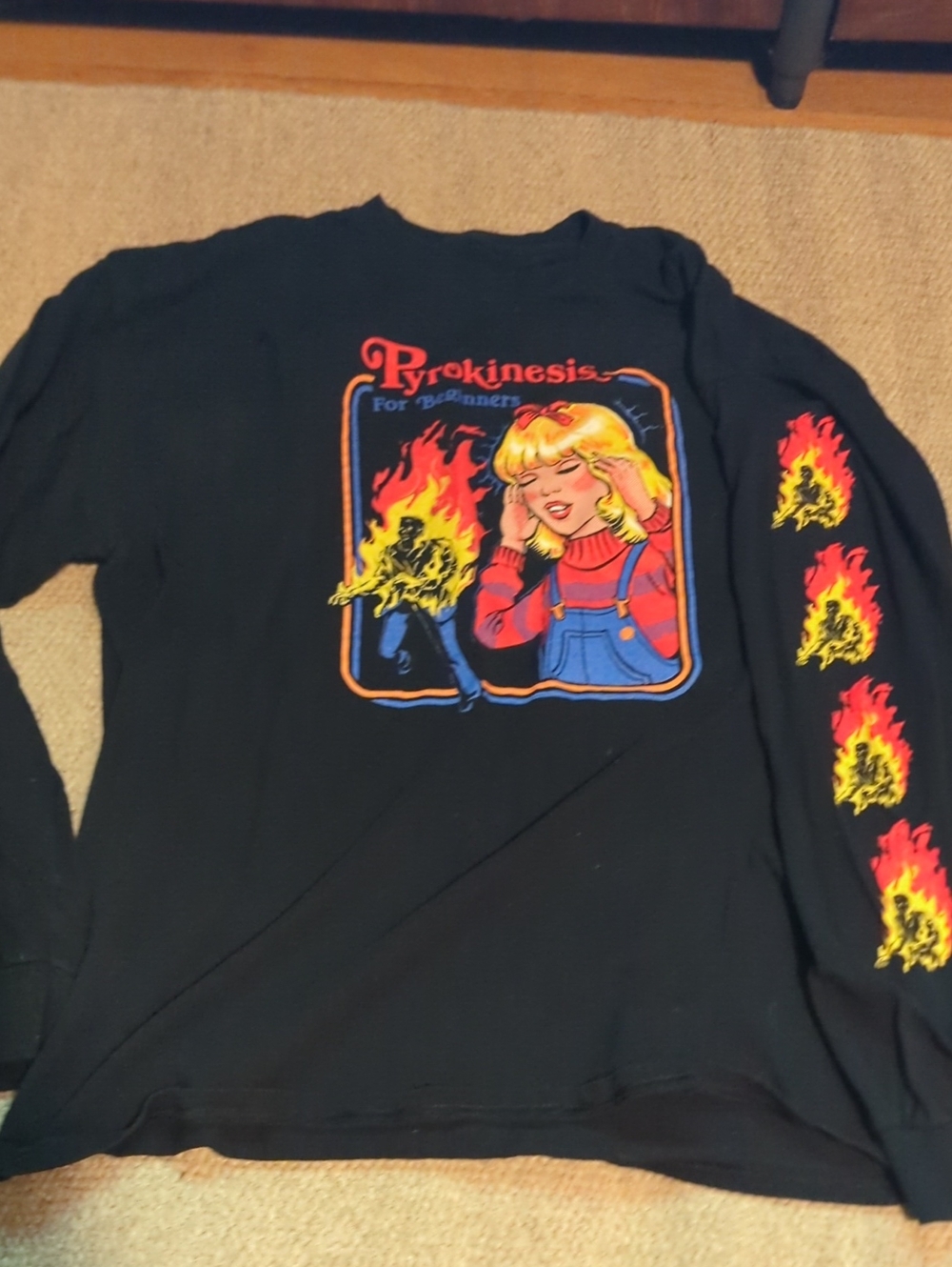 Steven Rhodes Pyrokinesis For Beginners Long Sleeve T Shirt Size XL